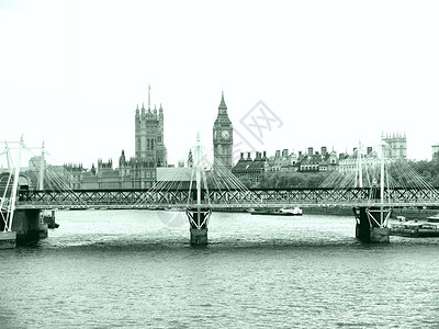 伦敦泰晤士河全景白色英语黑色王国背景图片