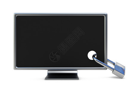 锁体互联网安全桌面保障屏幕电视金属技术框架晶体管监视器电子背景