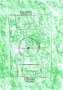 足球球场草图线条白色插图艺术绿色绘画粉笔背景图片
