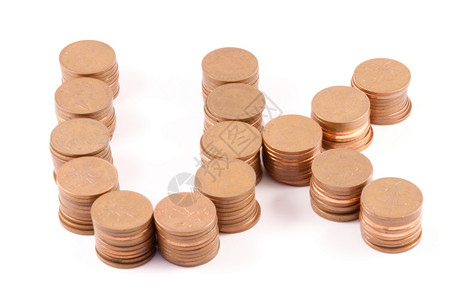 联合王国便士金融现金硬币背景图片