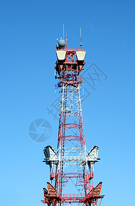 天天塔车站天空广播技术收音机金属微波细胞背景图片