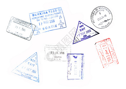 护照邮票边框身份旅行背景图片