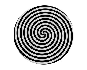 催眠螺旋黑色圆形涡流盘子旋转漩涡白色背景图片
