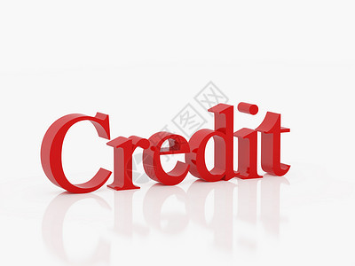 信用信贷白色金融渲染红色抵押标识危机经济衰退碰撞横幅背景图片