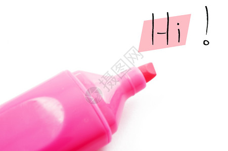 粉红色荧光笔