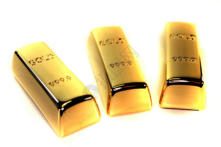 三个金条财富金融市场黄金精金奢华体系金子经济价格安全背景图片