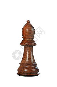 木制象棋 主教(黑色)高清图片