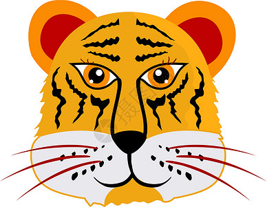 老虎宝宝有趣的老虎森林眼睛卡通片横幅婴儿动物力量吉祥物哺乳动物乐趣设计图片
