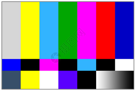 电视彩色条信号监视器质量酒吧电影手表古董接待屏幕展示测试背景图片