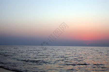 上午海 清晨海海浪地平线天空橙子天堂背景图片