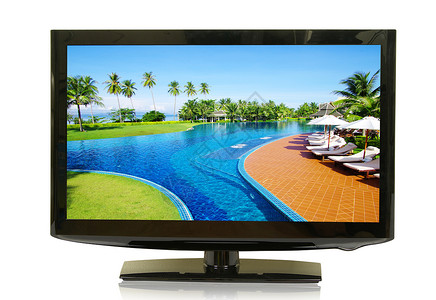 电视显示器Lcd 监视器晶体管阴影插图视频液体屏幕电视技术电子产品反射背景