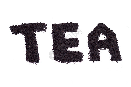 茶字3d素材白色背景的黑茶营养饮料叶子草药芳香草本饮食活力花瓣植物背景