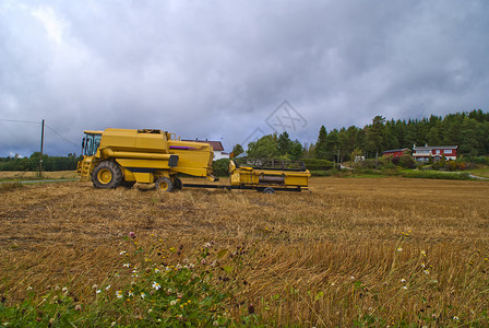 稻草拖拉机混合收割机 新荷兰捕猎器62型背景