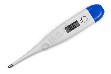 电子体温计显示人体健康温度98 6 F级(Fahrenheit)背景