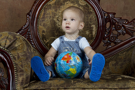 儿童与地球椅子孩子世界家具背景图片