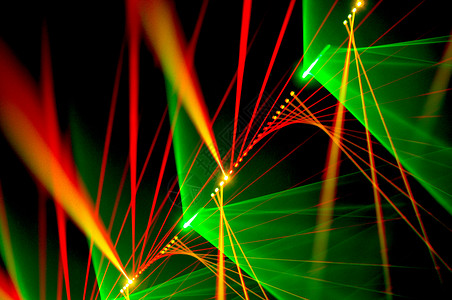 激光背景派对活力绿色科幻力量黄色红色全息音乐会光束背景图片