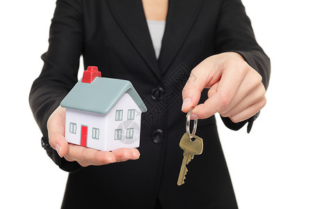 房地产代理商新房钥匙概念高清图片