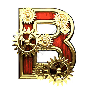 金色大惠战字体带齿轮的光栅图字体宏观划痕车削机器木材木头机械金属金子背景