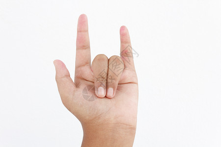 爱手标志指甲手指语言拇指手臂人类沟通手势背景图片