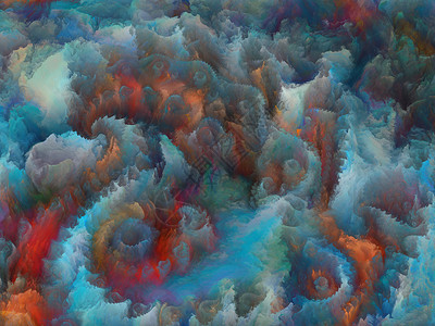 云算法分形扰动深度蓝色泡沫构思幻觉漩涡涡流元素墙纸螺旋药品背景