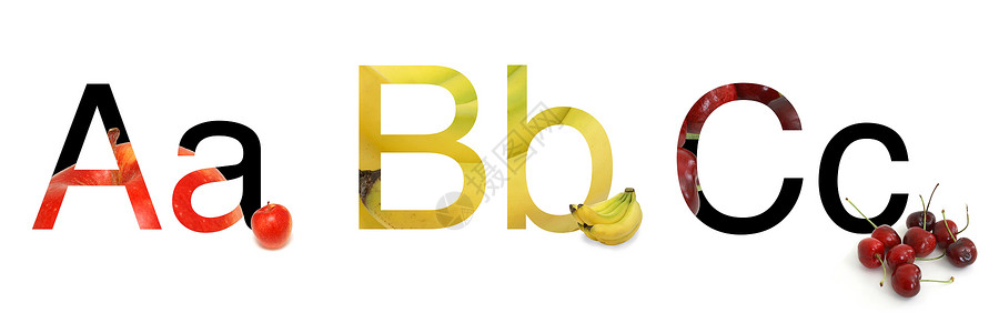 水果ABCABC字体高清图片