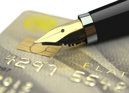 白金卡信用卡和笔金融采购会计安全借方身份墨水银行贷款检查背景