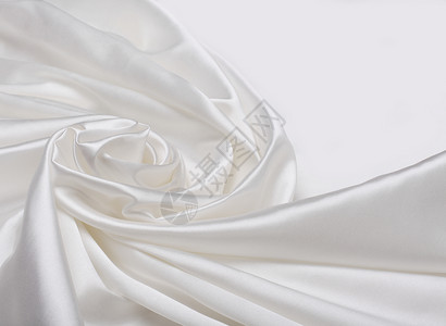 丝织布背景布料投标帆布白色丝绸棉布纺织品服装织物曲线背景图片