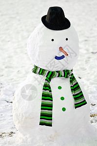雪人场景帽子围巾时间公园季节背景图片