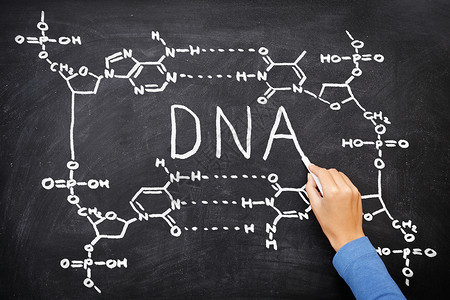 DNA黑板绘图背景图片