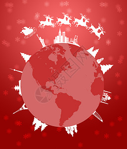 圣诞驯鹿免扣和驯鹿环世界红山飞行背景