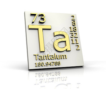 元素的周期表( Tantal )金属高清图片素材
