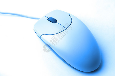 蓝色鼠标的近端背景图片