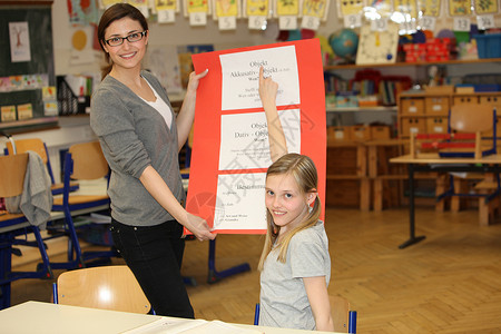 游泳馆招生海报德国教育——课堂上的老师和学生背景