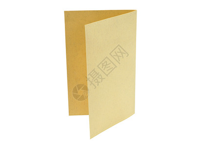 打开孤立的文件夹菜单软垫信封黄色数据棕色档案金子床单展示精装背景图片