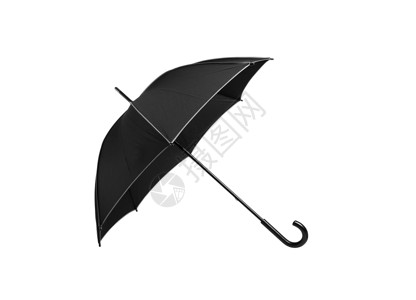 白色背景的黑色雨伞安全危险庇护所保障季节性解决方案天气季节气象气候背景图片