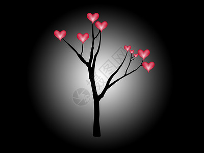 红心树机构粉色热情植物群情绪化心形浪漫概念情感高清图片