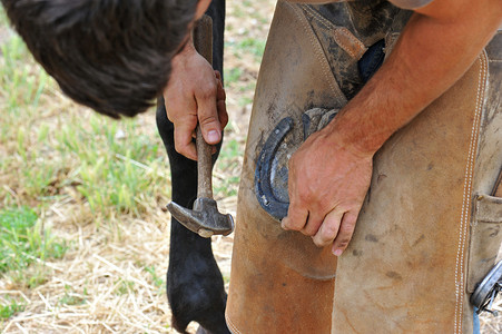 最远锤子金属男人铁匠干草工作马蹄铁马鞋服务指甲高清图片