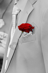 红玫瑰钱包裙子套装领带婚礼红色派对背景图片