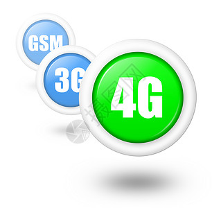 数字图标素材4G 电信进步概念插图移动班达系统互联网收据手机信号电话技术上网背景