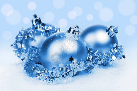 蓝色圣诞节球礼物玻璃火花庆典金属展示季节假期喜悦传统背景图片