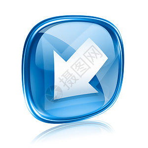 蓝色玻璃按钮连接透明的高清图片