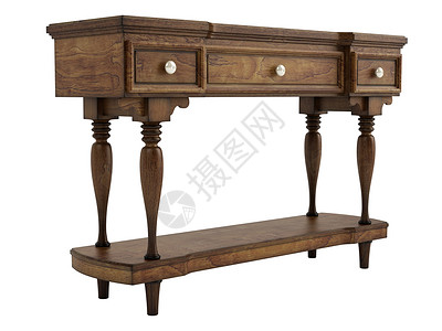 古董敷料桌家庭工艺装饰木头装潢工作室桌子剪裁家具奢华背景图片