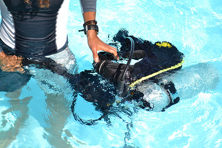 水下海滩浮潜太阳男人游泳呼吸管蓝色旅游珊瑚野生动物自然的高清图片素材