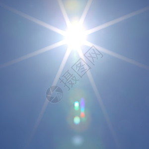 蓝天空中的太阳天气环境射线臭氧气候季节气氛星星蓝色场景自由高清图片素材
