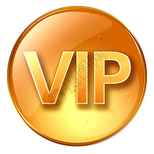 金色vipVIP 图标黄色 以白色背景隔开背景