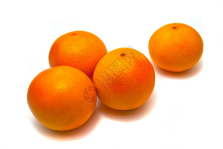 四个新鲜的橘子图片素材