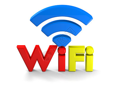 色彩多彩的 WiFi 符号背景图片