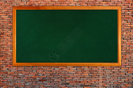 砖墙上的黑板学校课堂教育粉笔画背景图片