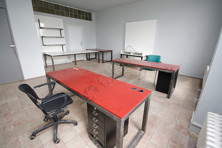办公室桌子耕作蓝色椅子建筑学背景图片
