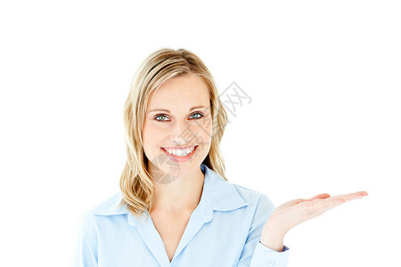 女扶助女企业家促销工作示范空白工作室公司商务喜悦商业白色手指背景